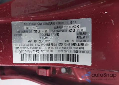 2017 Toyota Yaris Ia from USA, damaged, VIN 3MYDLBYVXHY171622